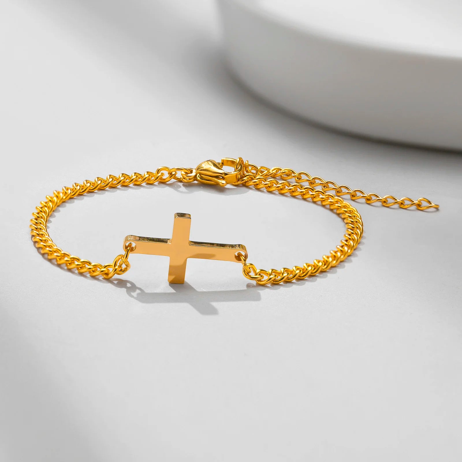 Aureli Signature Cross Bracelet - Gold