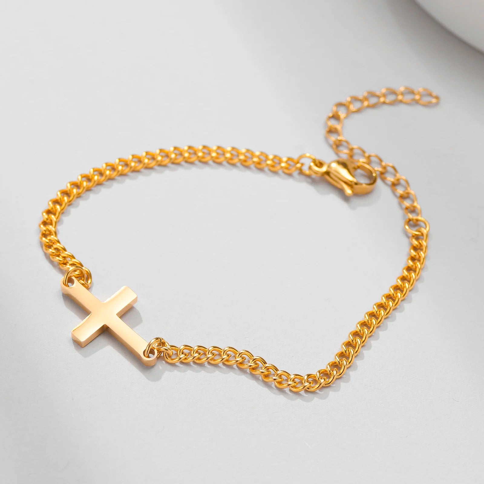 Aureli Signature Cross Bracelet - Gold