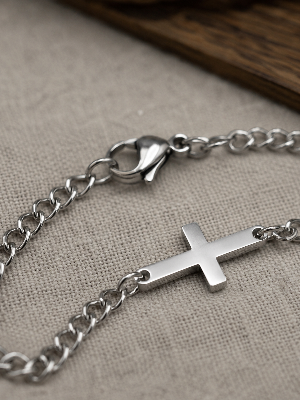 Aureli Signature Cross Bracelet - Silver