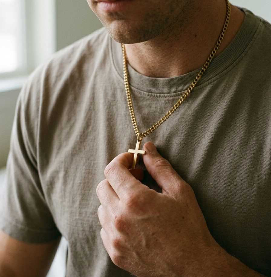 Aureli Cross Necklace – Gold