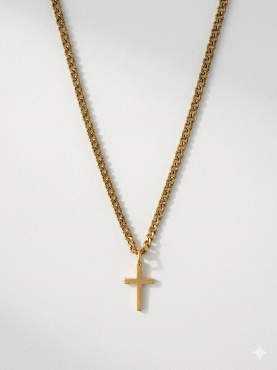 Aureli Cross Necklace – Gold