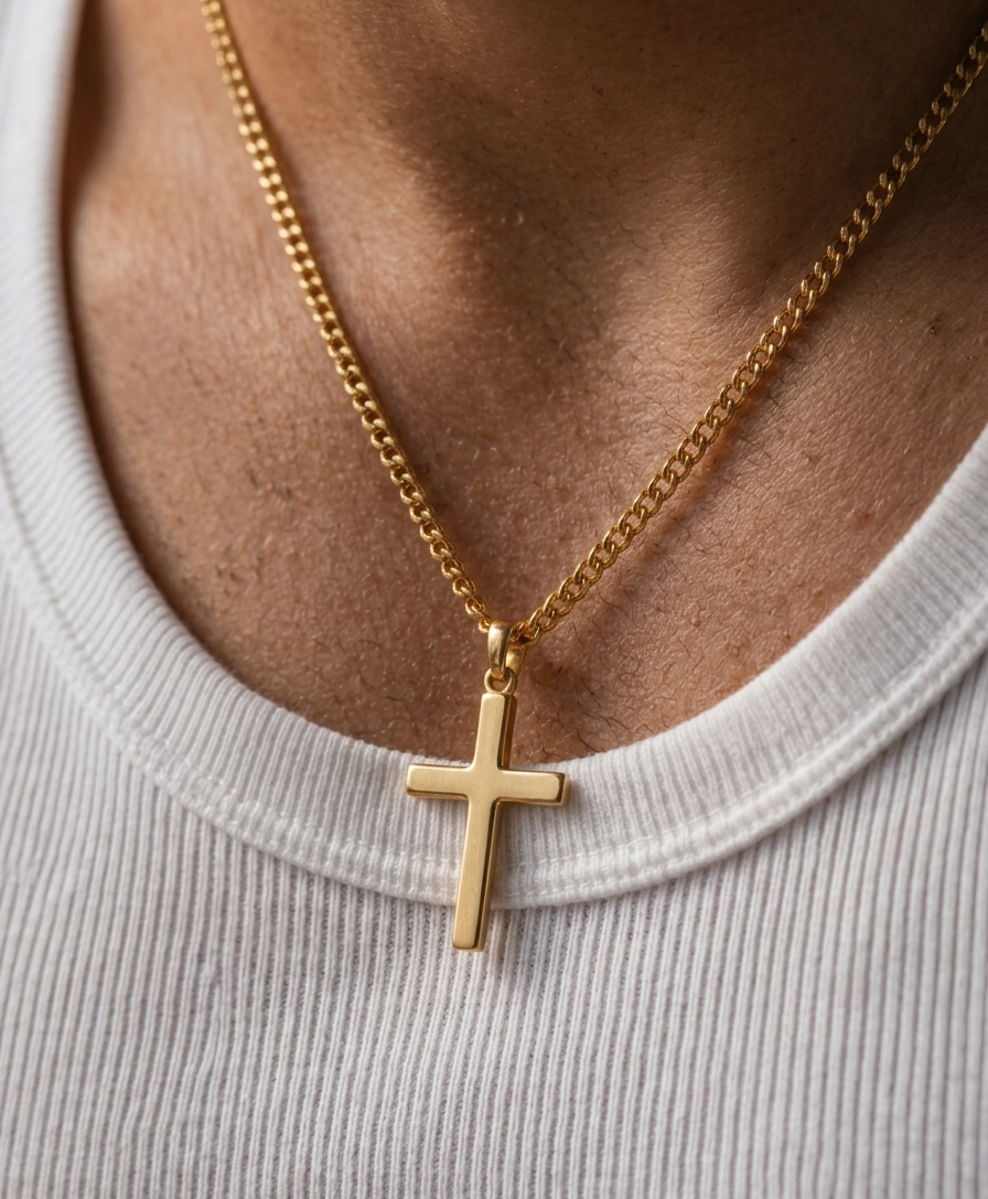 Aureli Cross Necklace – Gold