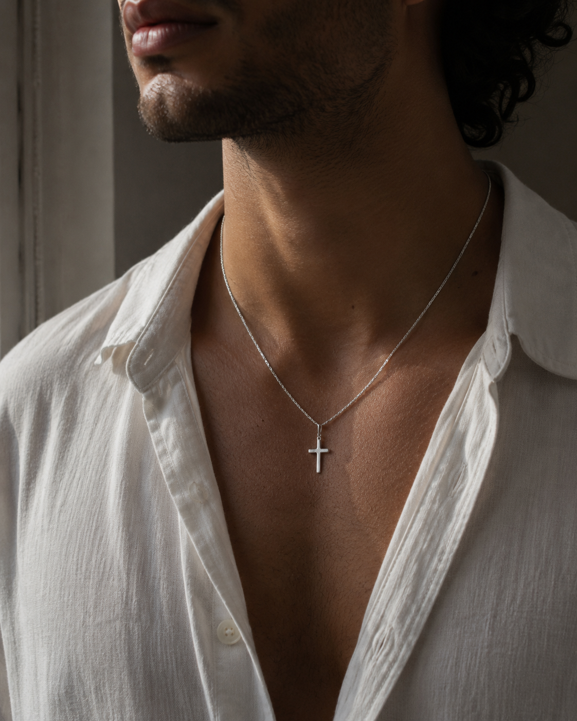 Aureli Cross Necklace – Silver